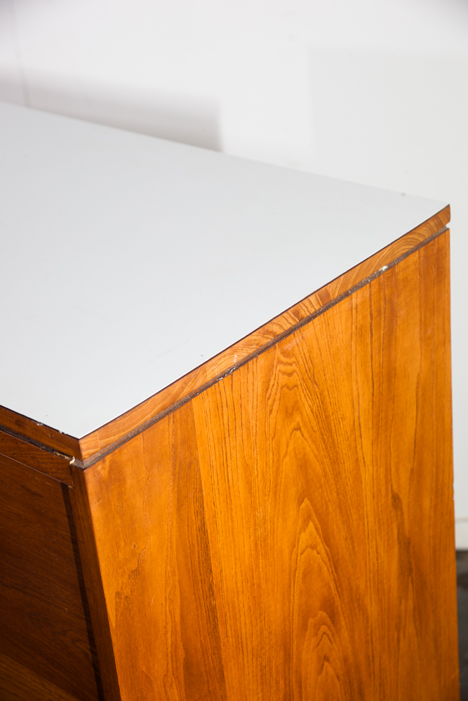 Mid Century Modern Dresser Higboy Set Paul Mccobb Woodland of California Solid Walnut Vintage Mcm Tall Tallboy Pair Two - Image 10