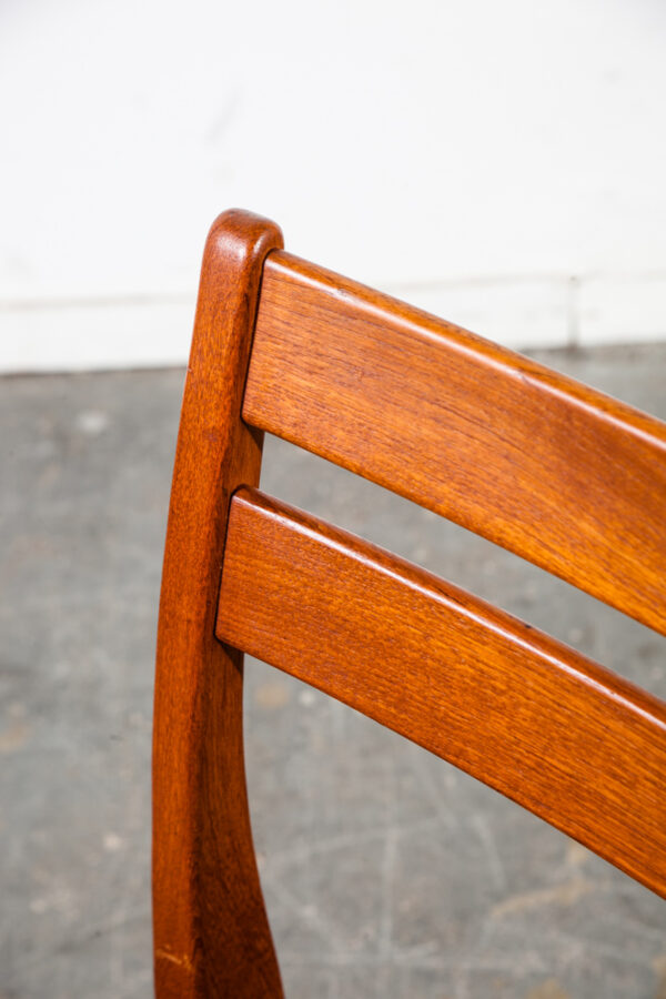 Mid Century Danish Modern Dining Chairs Set 6 Solid Teak Svegards Sweden Black Swedish Denmark Wood Round Back - Image 10