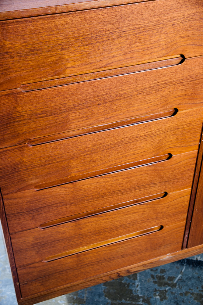 Mid Century Danish Modern Dresser Highboy Tall Arne Wahl Iversen VM Teak Denmark - Image 7