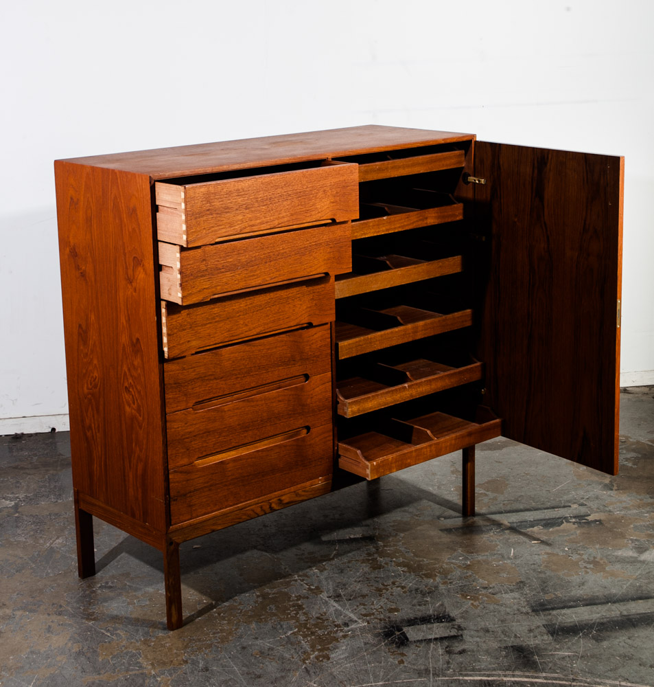 Mid Century Danish Modern Dresser Highboy Tall Arne Wahl Iversen VM Teak Denmark - Image 9