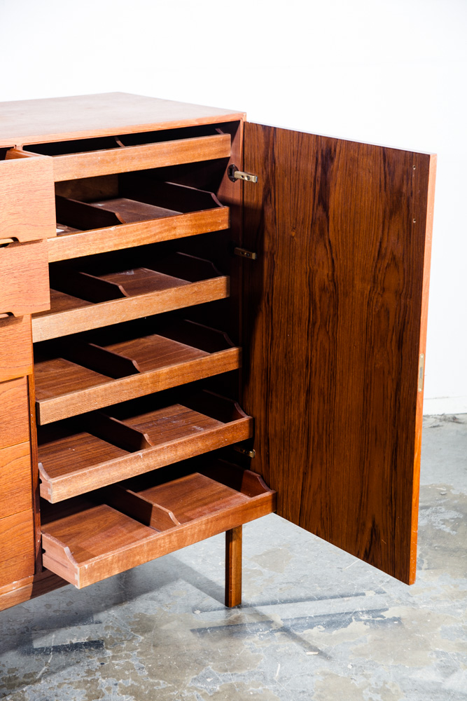 Mid Century Danish Modern Dresser Highboy Tall Arne Wahl Iversen VM Teak Denmark - Image 11