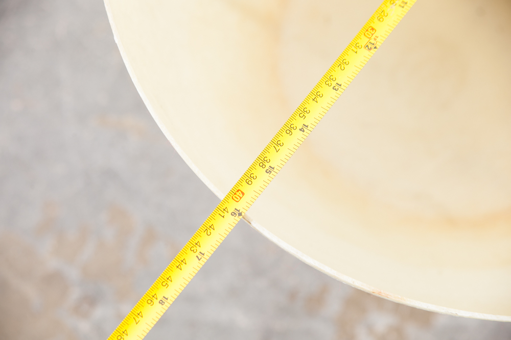 Mid Century Modern Planter Kimball Bullet Round Atomic Plant Stand Cream White Egg shell Metal Indoor Outdoor - Image 8