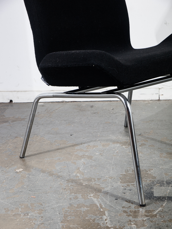 Mid Century Modern Lounge Chairs Black Swedish CBI Björn Dahlström Pair Two Black Metal - Image 9