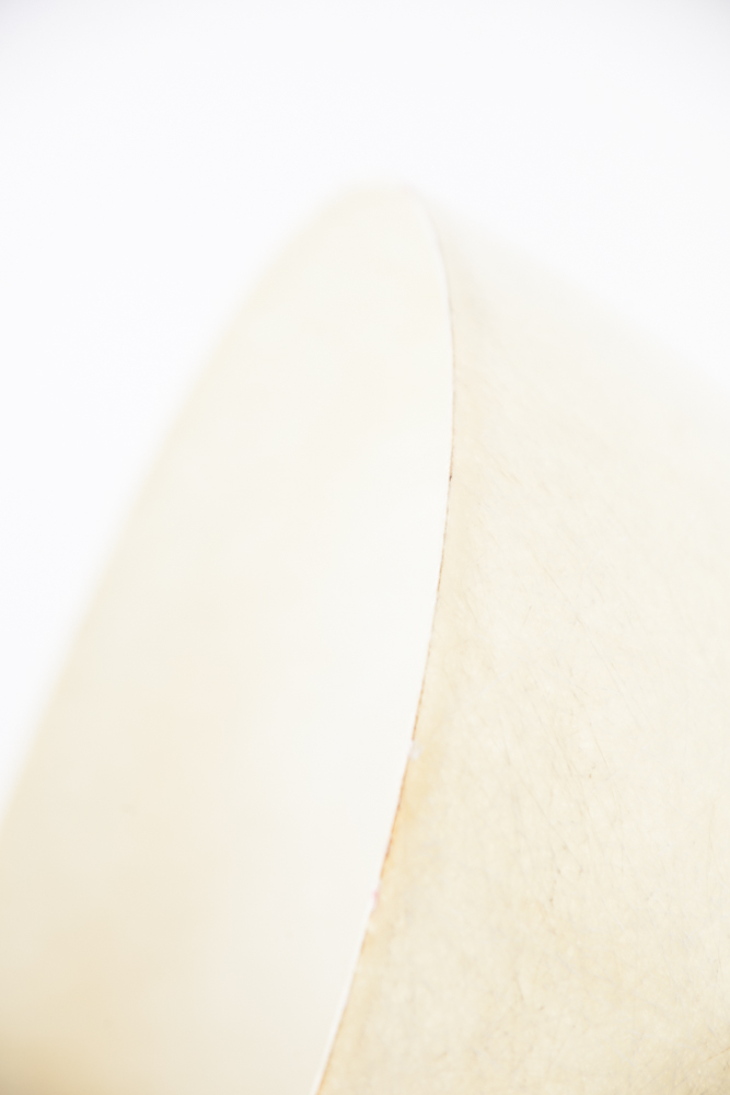 Mid Century Modern Planter Kimball Bullet Round Atomic Plant Stand Cream White Egg shell Metal Indoor Outdoor - Image 3