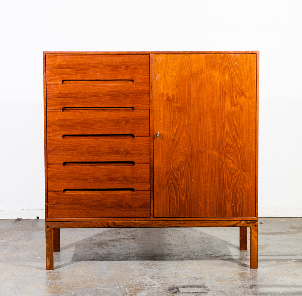 Mid Century Danish Modern Dresser Highboy Tall Arne Wahl Iversen VM Teak Denmark - Image 3