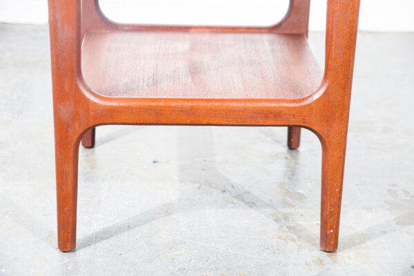 Mid Century Danish Modern Side Table End Nightstand Solid Teak Japanese Japan Square Cube Restored Refinished Denmark Sculpted Wood - Image 10