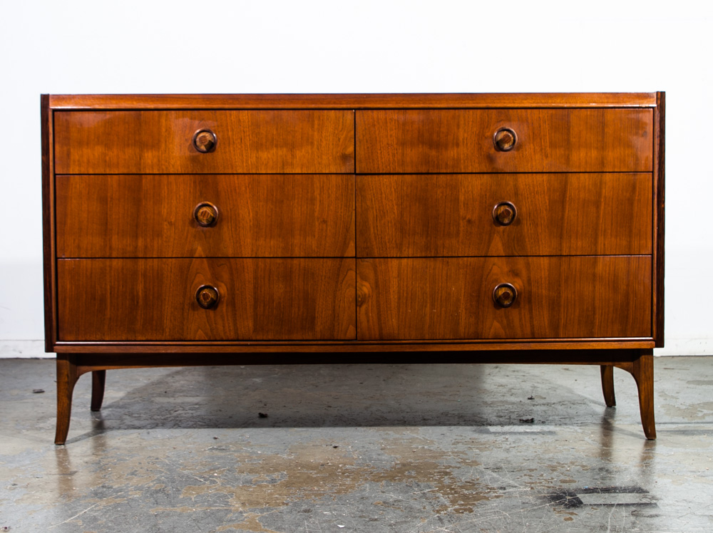 Mid Century Modern Dresser Credenza Kroehler Furniture Walnut Rosewood Vintage Drexel Lane Storage Cabinet Danish Denmark Mid Century Sacramento