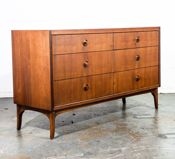 Mid Century Modern Dresser Credenza Kroehler Furniture Walnut Rosewood Vintage Drexel Lane Storage Cabinet Danish Denmark