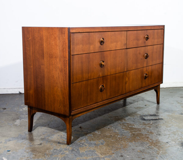 Mid Century Modern Dresser Credenza Kroehler Furniture Walnut Rosewood Vintage Drexel Lane Storage Cabinet Danish Denmark - Image 2