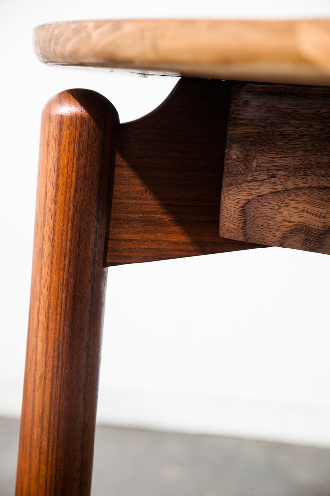 Mid century modern Dining Table Greta Grossman Glenn of California Walnut Round - Image 9