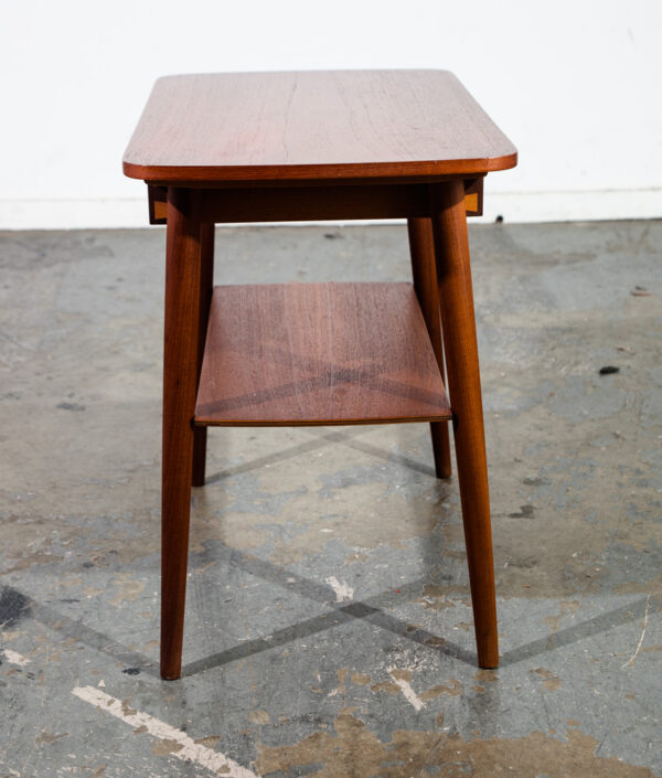 Mid Century Danish Modern Side Table End Nightstand Drawer Vintage Denmark Small Vintage Drawer Single - Image 6