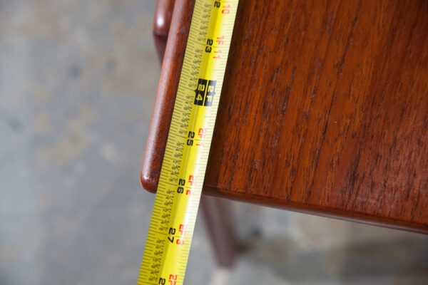 Mid Century Danish Modern Sewing Cabinet Rolling Cart Side Table Denmark Vintage Sliding Door Storage End Side - Image 7