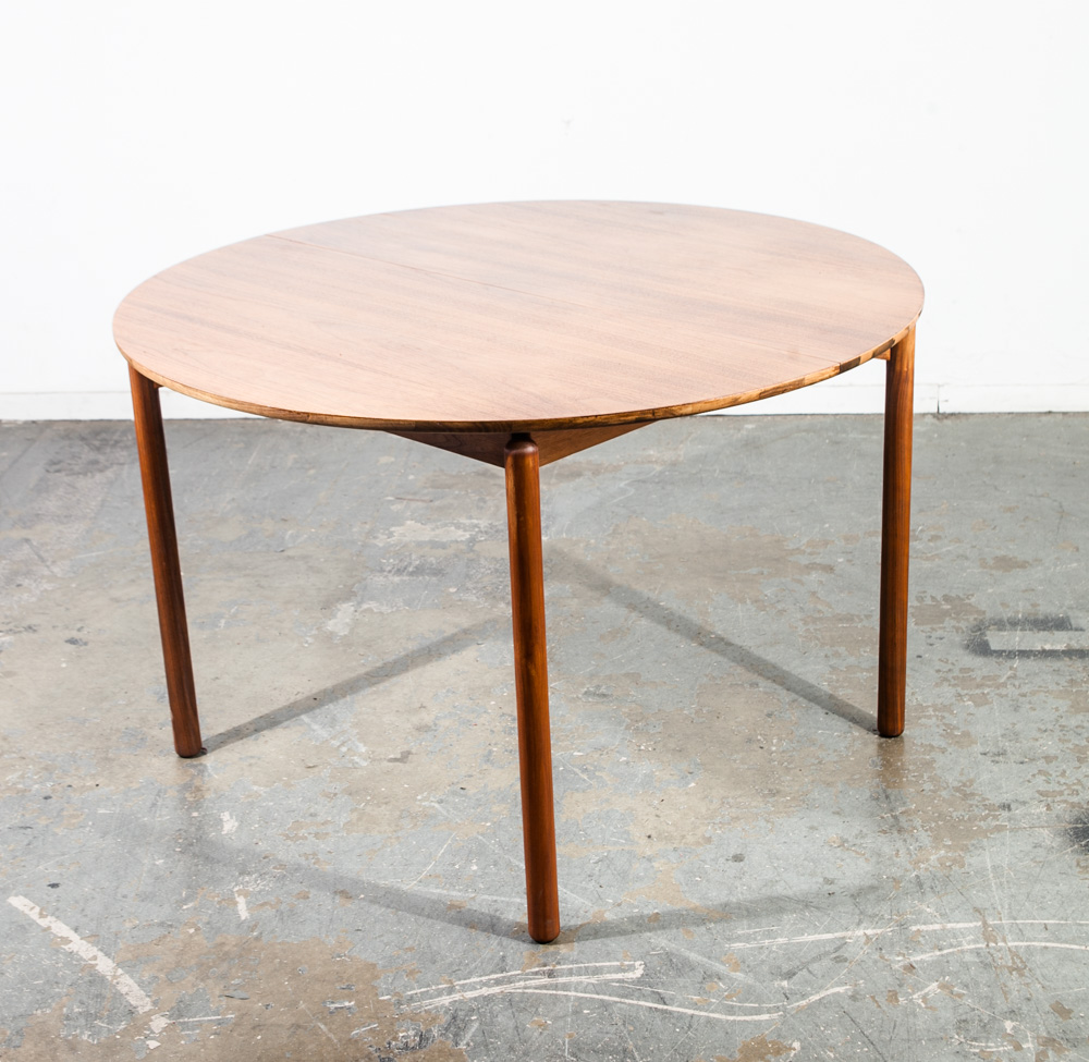 Mid century modern Dining Table Greta Grossman Glenn of California Walnut Round - Image 2