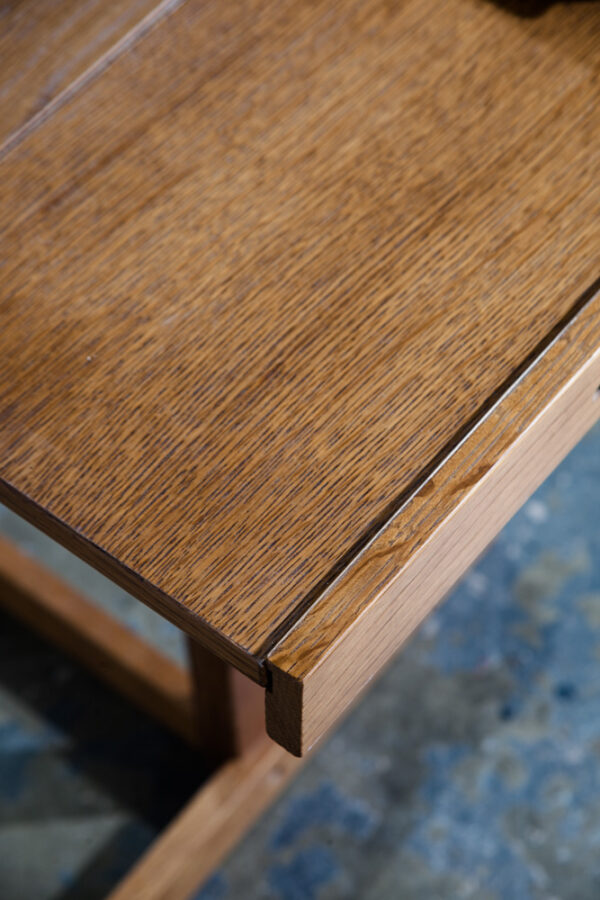 Mid Century Danish Modern Writing Desk Adjustable Solid Oak Denmark Drafting Table Levenger - Image 8