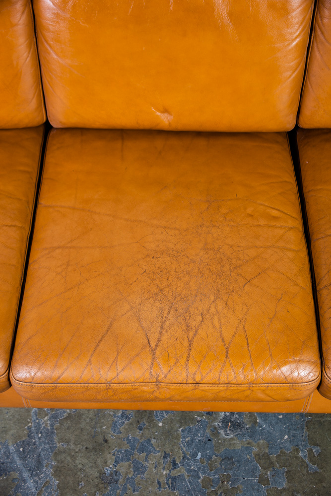 Mid Century Danish Modern Sofa Couch Borge Mogensen Caramel Tan 3 Seater Vintage Fredericia 2213 Cognac Denmark - Image 10