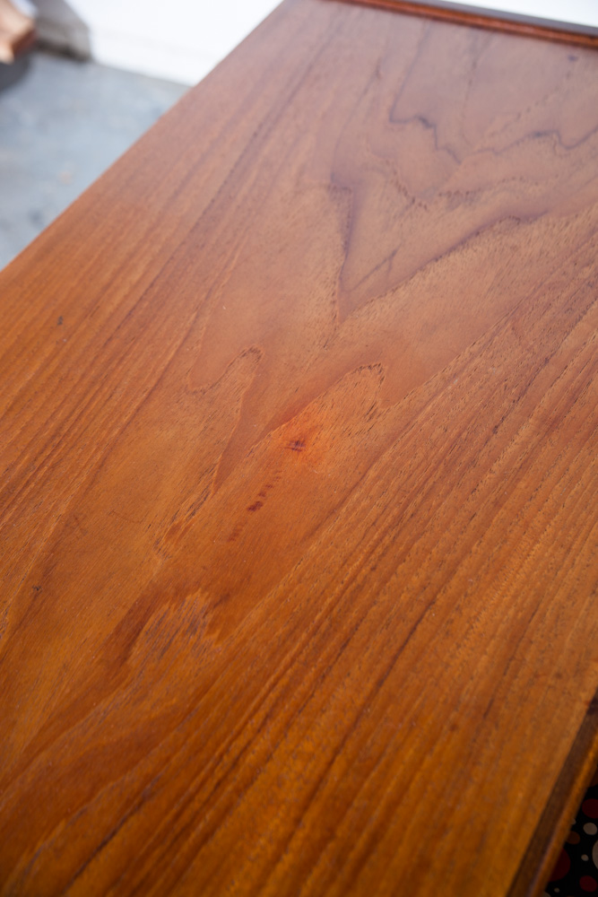 Mid Century Danish Modern Highboy Dresser 6 Drawer Solid Teak Oak Vintage Wood Compact Small Handles - Image 8