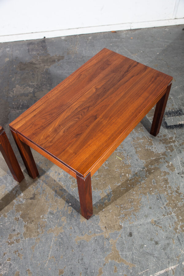 Mid Century Modern Side Table End Pair Nightstands Ace Hi Prelude Walnut Vintage Denmark California Design Set - Image 10