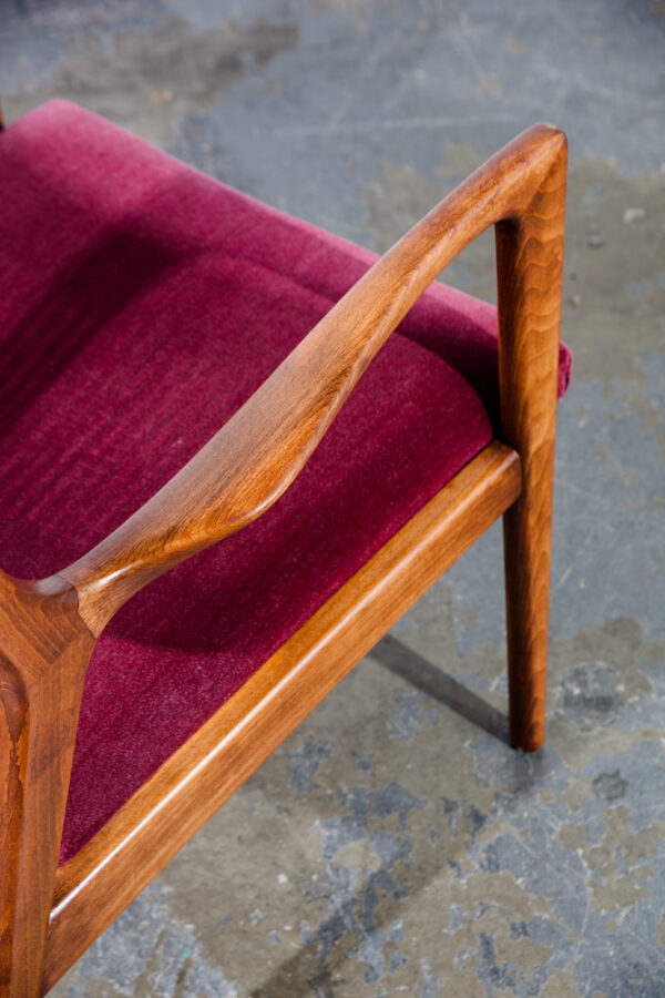 Mid Century Danish Modern Lounge Chair Arm Dux Folke Ohlsson Red Mohair Vintage Sweden Swedish - Image 12