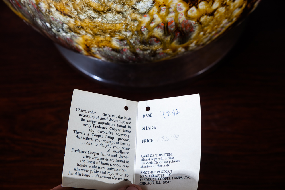 Mid Century Modern Table Lamp Set Ceramic Frederick Cooper Pair Round Shades Vintage Light Lighting Floor - Image 9