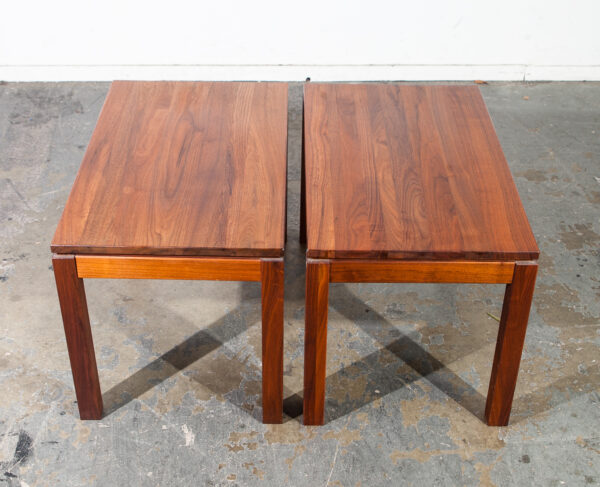 Mid Century Modern Side Table End Pair Nightstands Ace Hi Prelude Walnut Vintage Denmark California Design Set - Image 3