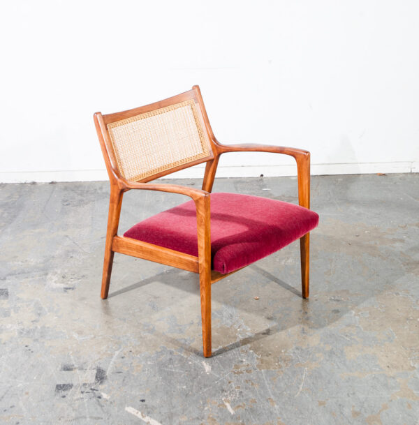 Mid Century Danish Modern Lounge Chair Arm Dux Folke Ohlsson Red Mohair Vintage Sweden Swedish - Image 5