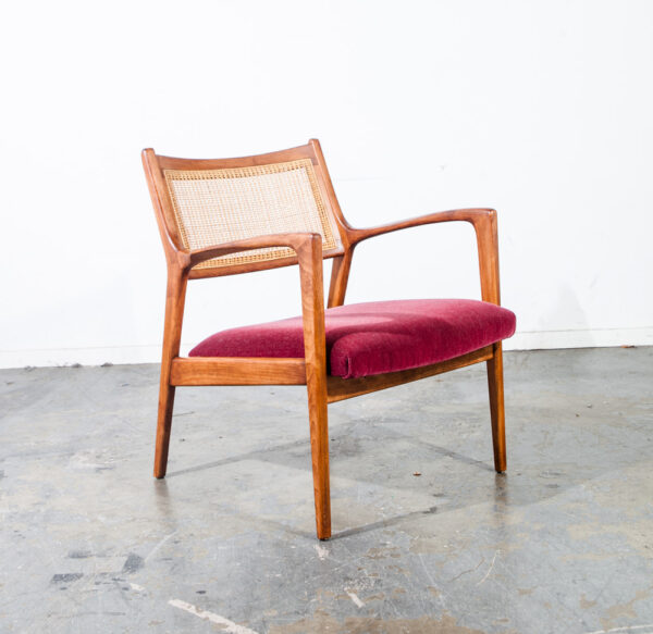Mid Century Danish Modern Lounge Chair Arm Dux Folke Ohlsson Red Mohair Vintage Sweden Swedish - Image 7