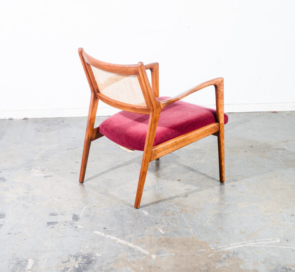Mid Century Danish Modern Lounge Chair Arm Dux Folke Ohlsson Red Mohair Vintage Sweden Swedish - Image 4