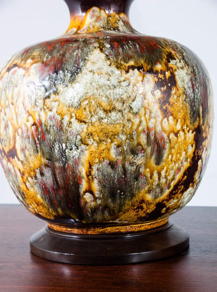 Mid Century Modern Table Lamp Set Ceramic Frederick Cooper Pair Round Shades Vintage Light Lighting Floor - Image 2