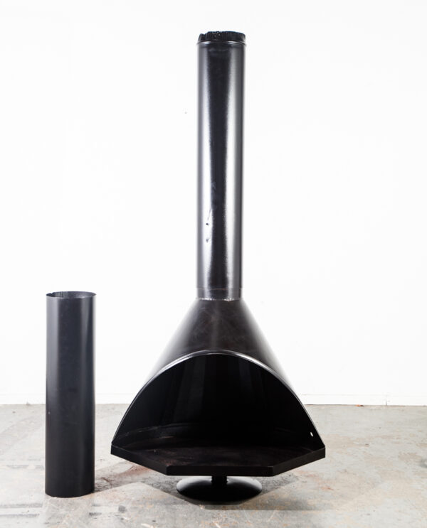 Mid Century Modern Fireplace Freestanding Preway Malm Black Restored Fire Pit Powder Coated Indoor Outdoor - Image 3