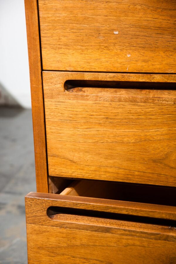 Mid Century Modern Dresser Wide American Martinsville Walnut Drexel Lane Vintage Denmark 6 Drawer Danish - Image 11