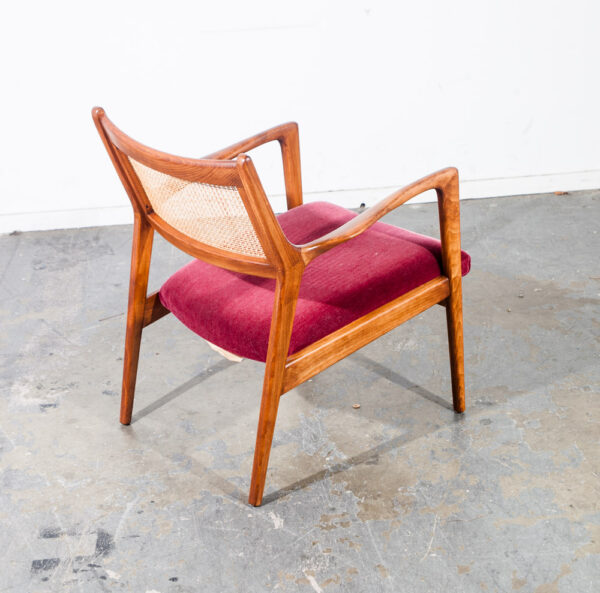 Mid Century Danish Modern Lounge Chair Arm Dux Folke Ohlsson Red Mohair Vintage Sweden Swedish - Image 8