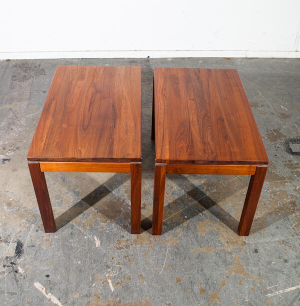 Mid Century Modern Side Table End Pair Nightstands Ace Hi Prelude Walnut Vintage Denmark California Design Set