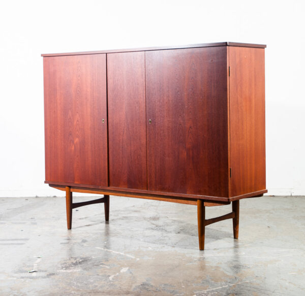 Mid Century Danish Modern Cabinet Credenza Teak Simple Minimalist Vintage Wood Denmark Design Oak Solid Wood