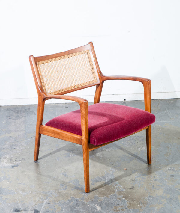 Mid Century Danish Modern Lounge Chair Arm Dux Folke Ohlsson Red Mohair Vintage Sweden Swedish - Image 2