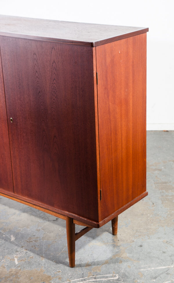 Mid Century Danish Modern Cabinet Credenza Teak Simple Minimalist Vintage Wood Denmark Design Oak Solid Wood - Image 6