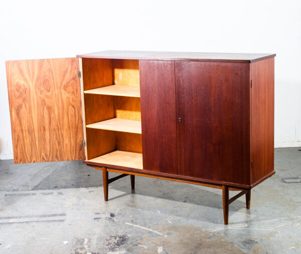 Mid Century Danish Modern Cabinet Credenza Teak Simple Minimalist Vintage Wood Denmark Design Oak Solid Wood - Image 3