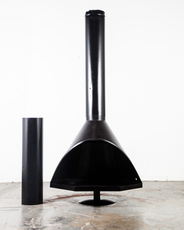 Mid Century Modern Fireplace Freestanding Preway Malm Black Restored Fire Pit Powder Coated Indoor Outdoor - Image 2