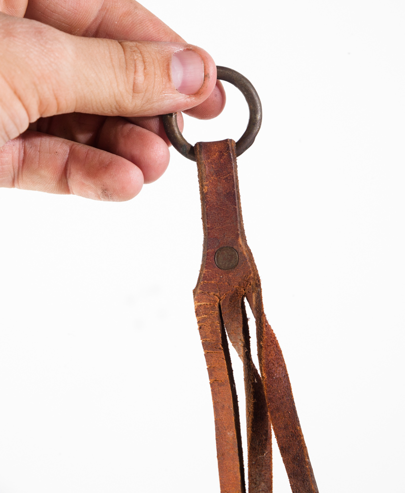 Mid Century Modern Studio Pottery Planter Hanging Fire Glaze David Cressey Robert Maxwell Leather Mcm - Image 5