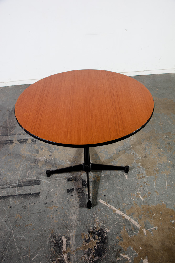 Mid Century Modern Round Table Dinette Dining Eames Herman Miller Contract Black - Image 10