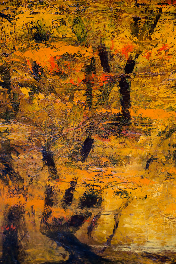 Mid Century Modern Oil Painting Bob Pepper Art Trees Abstract Expressionism Impressionist Original Signed Forest - Image 9