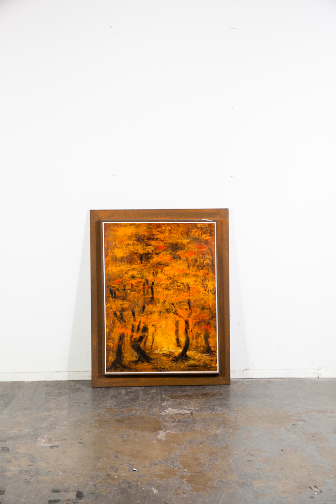 Mid Century Modern Oil Painting Bob Pepper Art Trees Abstract Expressionism Impressionist Original Signed Forest - Image 4