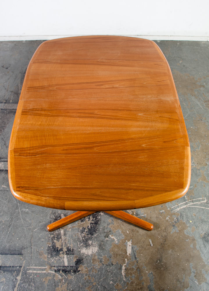 Mid Century Danish Modern Dining Table Teak Oval Denmark Vintage
