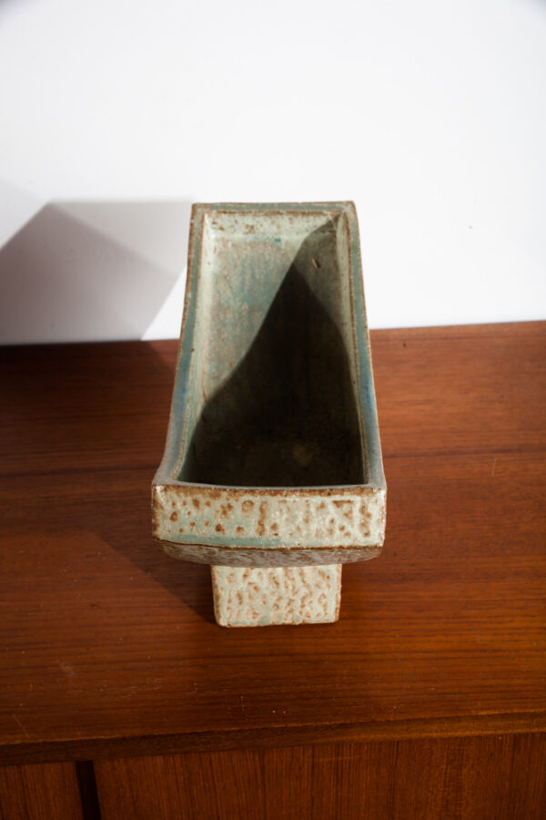 Mid Century Modern Art Pottery Vessel Studio Ceramics Japanese Green Japan Pot - Image 10
