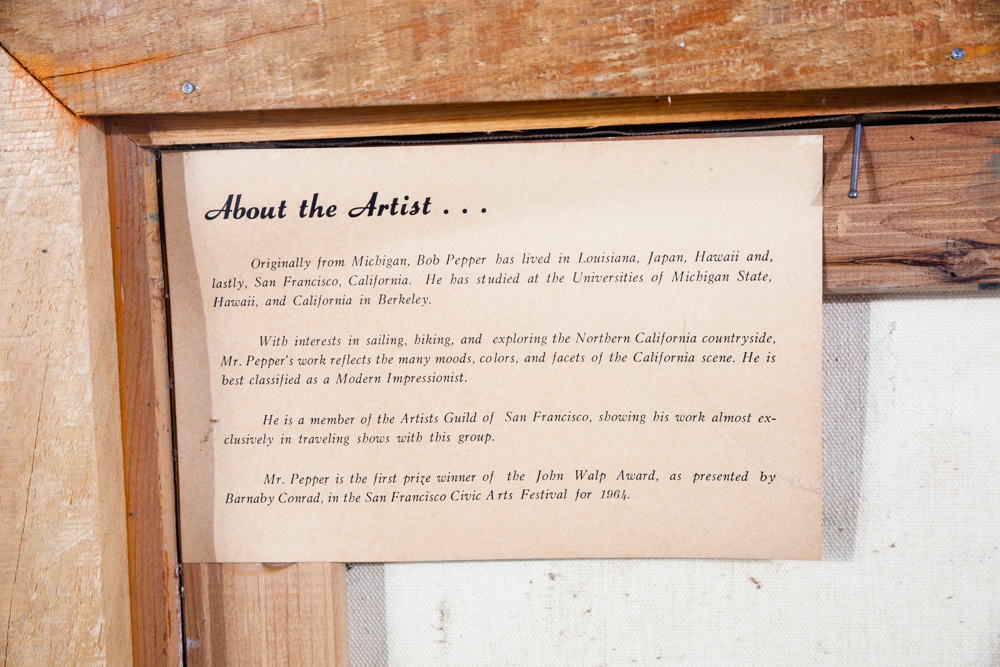 Mid Century Modern Oil Painting Bob Pepper Art Trees Abstract Expressionism Impressionist Original Signed Forest - Image 12