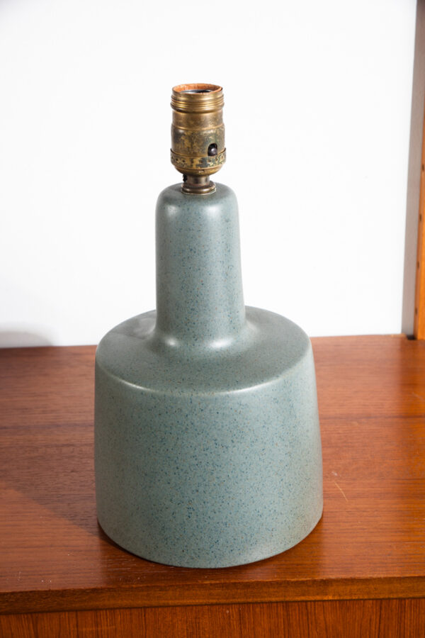 Mid Century Modern Table Lamp Martz Marshall Studios Green Ceramic Art Pottery Mint Blue