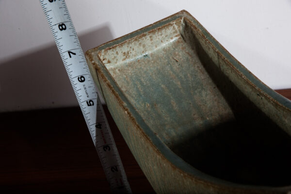 Mid Century Modern Art Pottery Vessel Studio Ceramics Japanese Green Japan Pot - Image 12