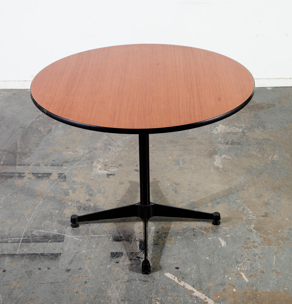 Mid Century Modern Round Table Dinette Dining Eames Herman Miller Contract Black - Image 4