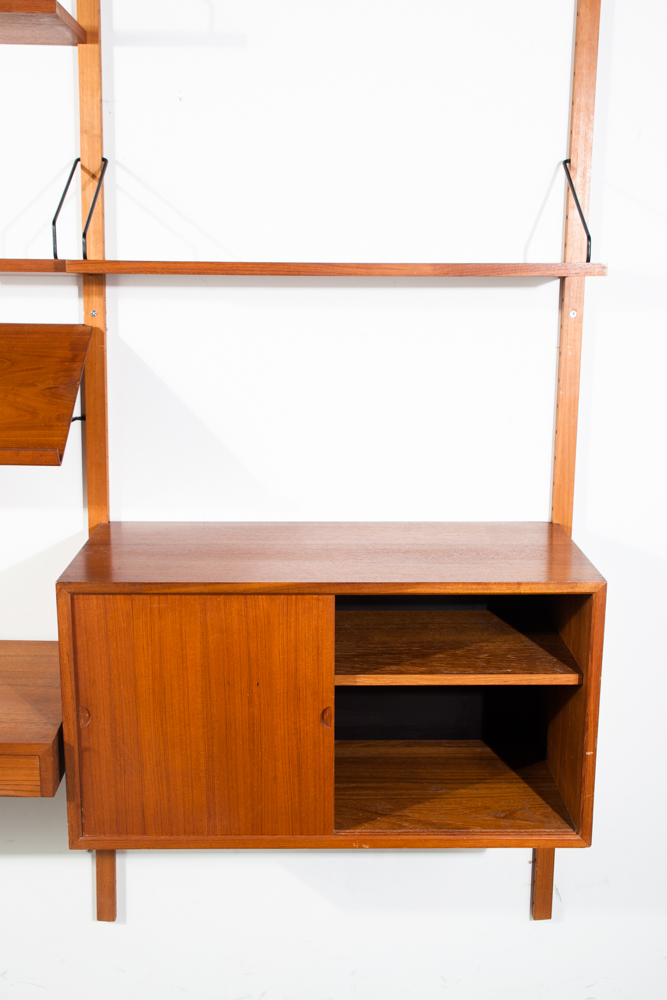 Mid Century Danish Modern Wall Unit Poul Cadovius Cado Royal Shelving Teak 2 Bay Denmark Modular Adjsutable - Image 6