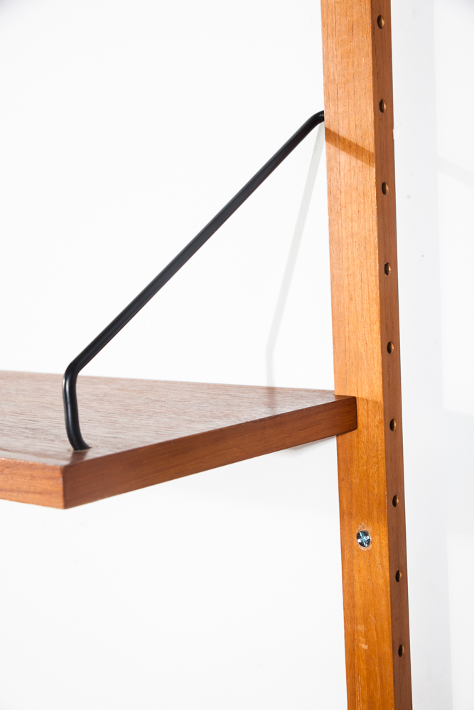 Mid Century Danish Modern Wall Unit Poul Cadovius Cado Royal Shelving Teak 2 Bay Denmark Modular Adjsutable - Image 7