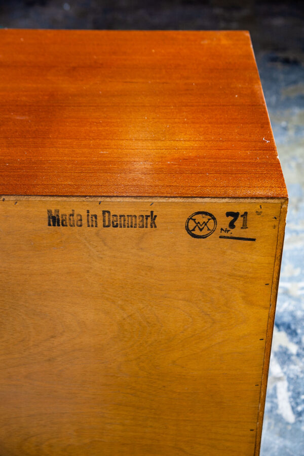 Mid Century Danish Modern Chest Drawers Dresser Teak Arne Wahl Iversen Denmark 3 Compact Small - Image 12